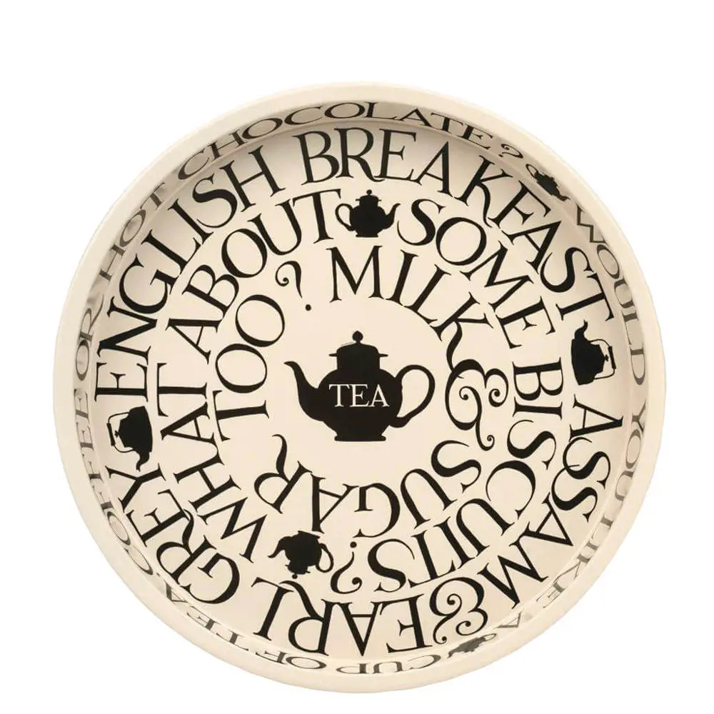 Emma Bridgewater Black Toast Round Tin Tray